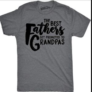 Mens Best Fathers Get Promoted To Grandpas T Shirt Med
